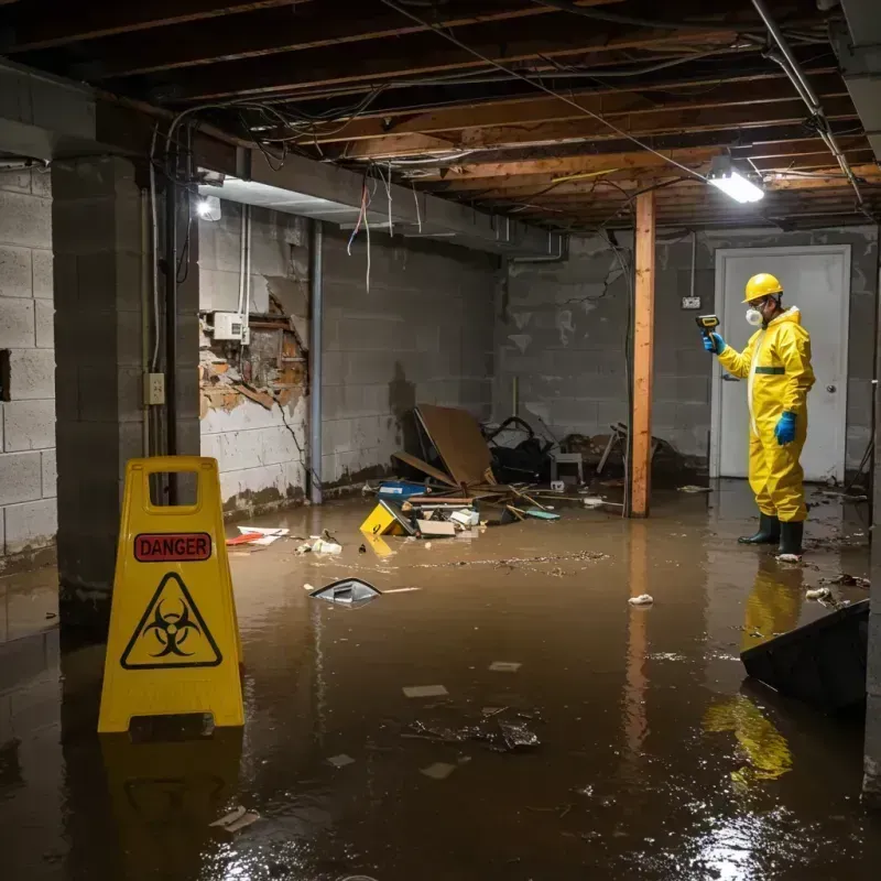 Flooded Basement Electrical Hazard in Hopkinsville, KY Property